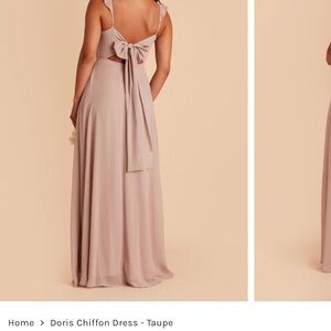 BIRDY GREY Doris Chiffon Dress - Taupe - Medium - worn 1x